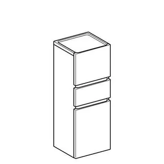 Geberit Renova Plan Mittel-HS mit zwei Türen 1 Schublade, 39x105x36cm, weiß – Bild 2
