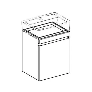 Geberit Renova Plan US f. Waschtisch, mit 1 Schublade u. Innenschubl., 48x58,6x40cm, Eiche – Bild 2