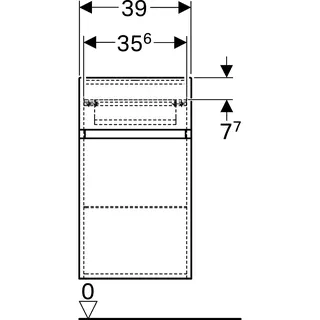 Geberit Renova Plan Seitenschrank m. 1 Tür 1 Schublade, 39x70x36cm, Eiche – Bild 4