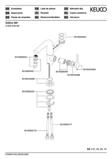 Keuco EHM-Waschtisch-Mischer 150 Edition 400 51505, schwenkb.,o.Ablaufgrt.,Schwarzchrom geb. – Bild 3