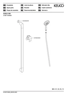 Keuco Brauseset Edition 400 51587, Nickel gebürstet – Bild 3