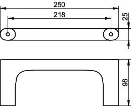 Keuco Handtuchring Edition 400 11521, feststehend, Schwarzchrom gebürstet – Bild 2