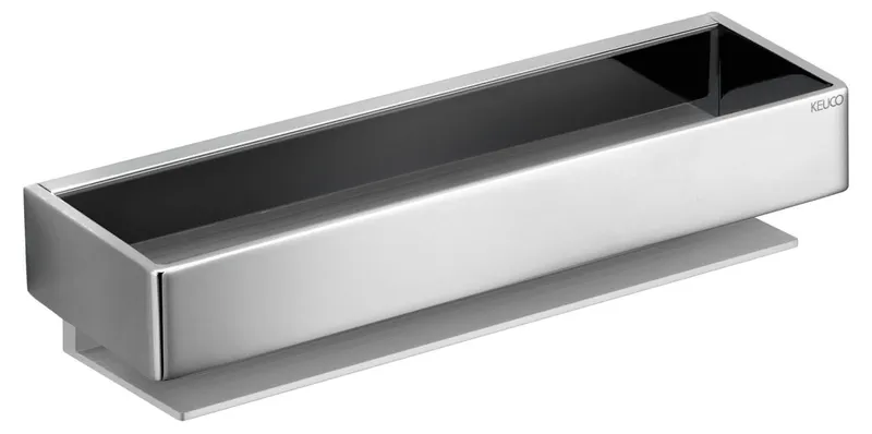 Keuco Duschkorb Edition 11 11158, silber-eloxiert/Schwarzchrom gebürstet