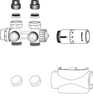 Heimeier Multilux 4 -Set Halo ein- und zweirohr verchromt , 9690-43.800 – Bild 2
