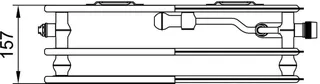Kermix2 Plan Vplus HygT30 BH755x157x2005 QN3190, weiß, 10 bar, Vent. links, o. Abd. – Bild 5