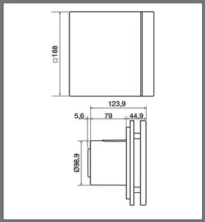 S&P SILENT-100 DESIGN CRZ Kleinraum-Ventilator, Nachlauf – Bild 2