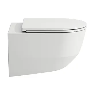 LF Pack T-WC wandh.+Sitz PRO 530x360 spülrandlos verd. Befestigung, weiß