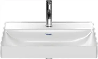 Duravit Aufsatz-Waschtisch DuraSquare 600mm o. ÜL, m. HLB, 1 HL, weiß, WG