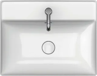 Duravit Aufsatz-Waschtisch DuraSquare 600mm o. ÜL, m. HLB, 1 HL, weiß – Bild 2