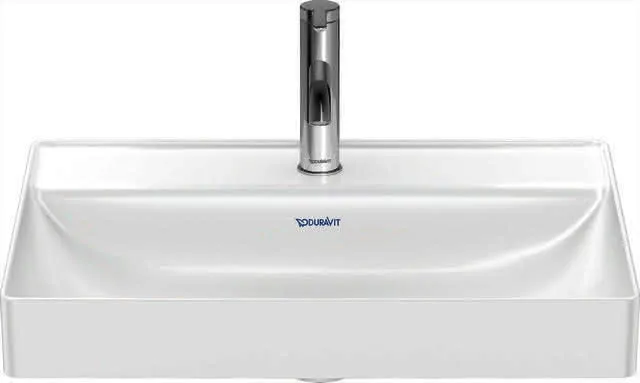 Duravit Aufsatz-Waschtisch DuraSquare 600mm o. ÜL, m. HLB, 1 HL, weiß