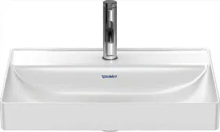 Duravit Aufsatz-Waschtisch DuraSquare 600mm o. ÜL, m. HLB, 1 HL, weiß