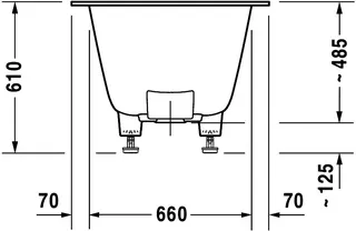 Duravit DuraSquare Whirlw. 1800x800mm Einbau Rückens.2 L/R, Air-Syst.,Weiß Matt – Bild 2