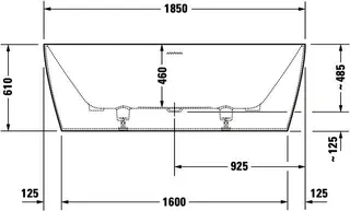 Duravit DuraSquare Whirlw. 1850x850mm Freist. Nahtl.VK Rückens.2 L/R Air-Syst. We M. – Bild 3