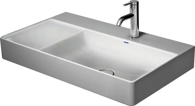 Duravit Möbel-Waschtisch DuraSquare 800mm, Weiß o.ÜL, m.HLB, o.HL, Becken rechts