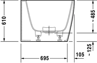 Duravit DuraSquare Whirlw. 1800x800mm Vorwand Nahtl.VK Rückens.2 L/R Air-Syst. We M. – Bild 3