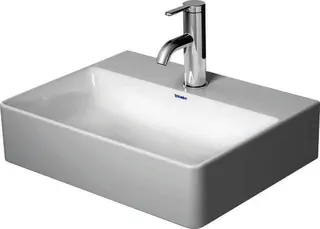 DU Handwaschbecken DuraSquare 450mm o.ÜL, m.HLB, o.HL, geschl, weiß, WG
