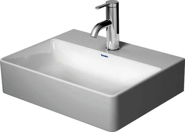 Duravit Handwaschbecken DuraSquare 450mm o.ÜL, m.HLB, o.HL, geschl, weiß