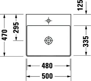 Duravit Möbel-Waschtisch DuraSquare 500mm, Weiß o.ÜL, m.HLB, o.HL, geschliffen – Bild 4