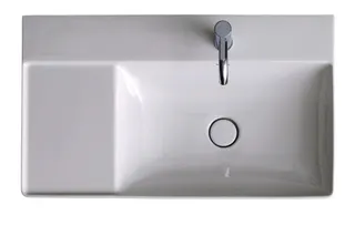 Duravit Möbel-Waschtisch DuraSquare 800mm, Weiß o.ÜL,m.HLB,1 HL,Becken r.,geschl.WG