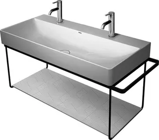 Duravit Metallkonsole WH f.DuraSq. f. 235310 HandtucHTHalter li/re, Schwarz Matt – Bild 2