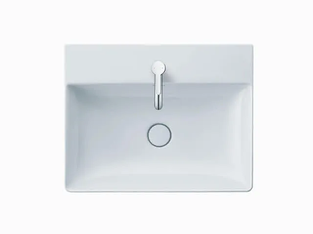 Duravit Waschtisch DuraSquare 600mm o.ÜL, m.HLB, 1 HL, geschl., weiß