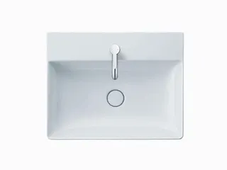 Duravit Waschtisch DuraSquare 600mm o.ÜL, m.HLB, 1 HL, geschl., weiß