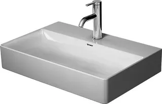 Duravit Möbel-Waschtisch compact DuraSquare 600mm o.ÜL,mit HLB,o.HL,weiß,geschliffen,WG
