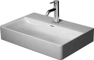 Duravit Möbel-Waschtisch compact DuraSquare 600mm o. ÜL, mit HLB, o.HL, weiß