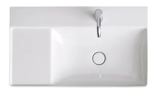 Duravit Möbel-Waschtisch DuraSquare 800mm, Weiß o.ÜL, m.HLB, 1 HL, Becken r., geschl.