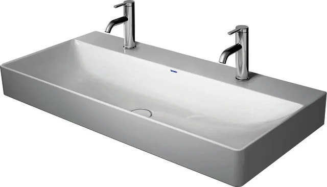 Duravit Möbel-Waschtisch DuraSquare 1000 mm o.ÜL, 2 HL, 1 Becken, geschl., weiß, WG