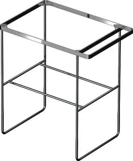 Duravit Metallkonsole BS f.DuraSq. f. 235360 höhenverstellb.+50mm. HTH li/re Chrom