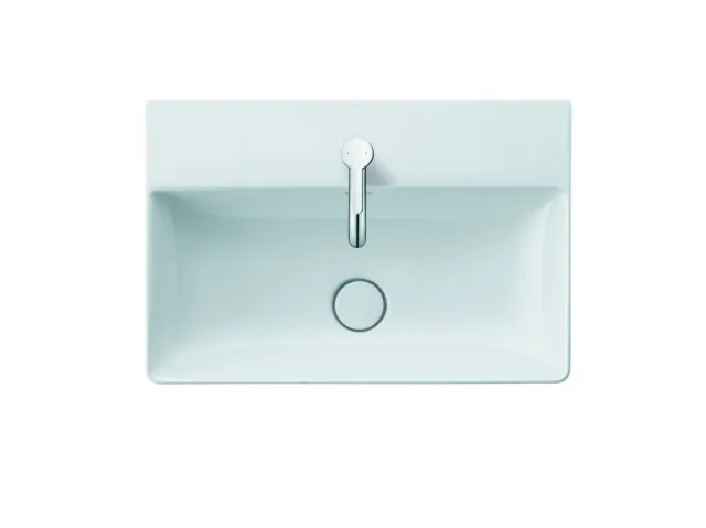Duravit Handwaschbecken DuraSquare 450mm o.ÜL, m.HLB, 1.HL, weiß