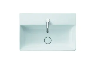 DU Handwaschbecken DuraSquare 450mm o.ÜL, m.HLB, 1.HL, weiß