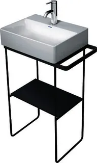 Duravit Glaseinleger in Metallkonsolen f. DuraSquare Waschtisch 073245, Schwarz – Bild 4