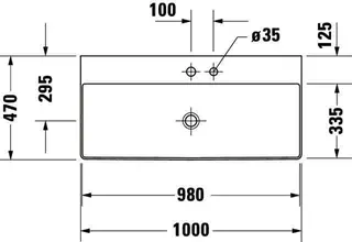 Duravit Möbel-Waschtisch DuraSquare 1000mm o.ÜL, m.HLB, 1HL mitte,geschl., weiß – Bild 5