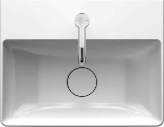 Duravit Handwaschbecken DuraSquare 450mm o.ÜL, m.HLB, 1.HL, weiß, WG – Bild 4
