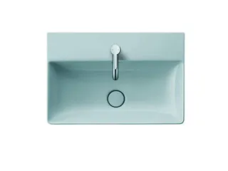 DU Handwaschbecken DuraSquare 450mm o.ÜL, m.HLB, 1.HL, geschl, weiß