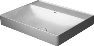 Duravit Aufsatz-Waschtisch DuraSquare 600mm o. ÜL, m. HLB, o. HL, weiß