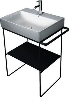 Duravit Glaseinleger in Metallkonsolen f. DuraSquare Waschtisch 235360, Schwarz – Bild 3