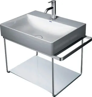 Duravit Glaseinleger in Metallkonsolen f. DuraSquare Waschtisch 235360, Weiß – Bild 3