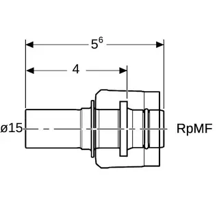 Geberit Mapress Übergang mit MasterFix und Einschubende Rg d15-MF20 – Bild 4