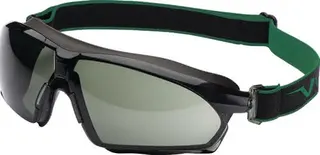 Vollsichtschutzbrille 625 EN166,EN170,EN 172 Rahmen dunkelgrau,Scheibe grün G15