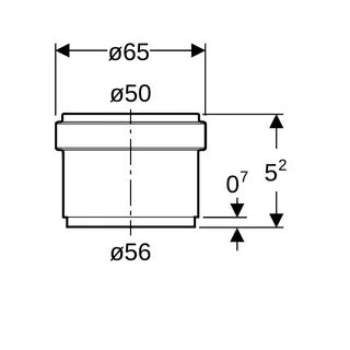Geberit PE-Steckmuffe reduziert mit Dichtring, 56x50mm, 361.752.16.3 – Bild 4