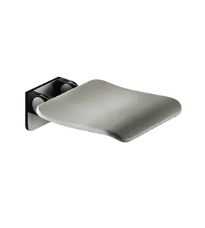 FSB Duschklappsitz mit Sitzfläche RAL 7047 / poliert