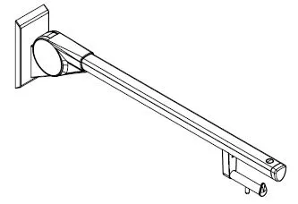 FSB Stützklappgr. 850 1Taster+PRH Aluminium grau metallic