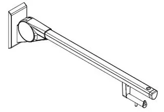FSB Stützklappgr. 850 1Taster+PRH Aluminium grau metallic