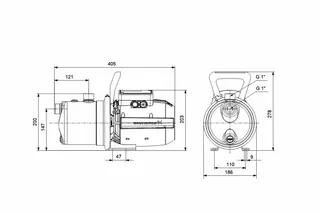 GRUNDFOS Gartenpumpe JP 5-48 1x230V 50Hz 1,5m SCHUKO HU – Bild 2