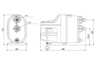 GRUNDFOS Hauswasserwerk SCALA1 5-55 1x230V 50Hz SCHUKO – Bild 2