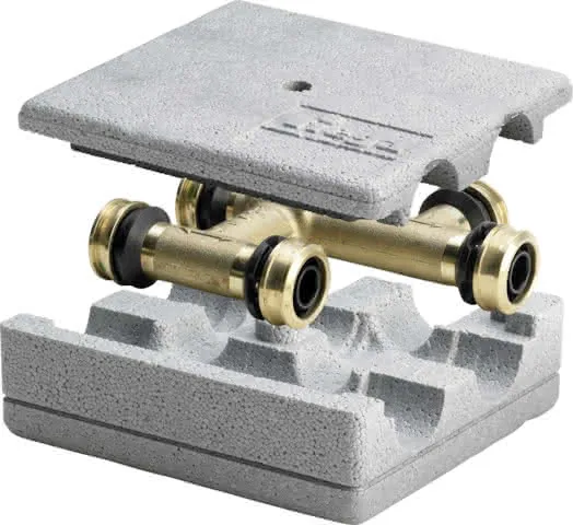 Viega Kreuzungs-T-Stück mit SC Raxofix 5349 in 25mm x 16mm x 25mm Messing