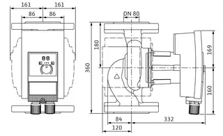 Wilo Nassläufer-Hocheffizienzpumpe Yonos MAXO plus 80/0,5-6 PN6,650W – Bild 4